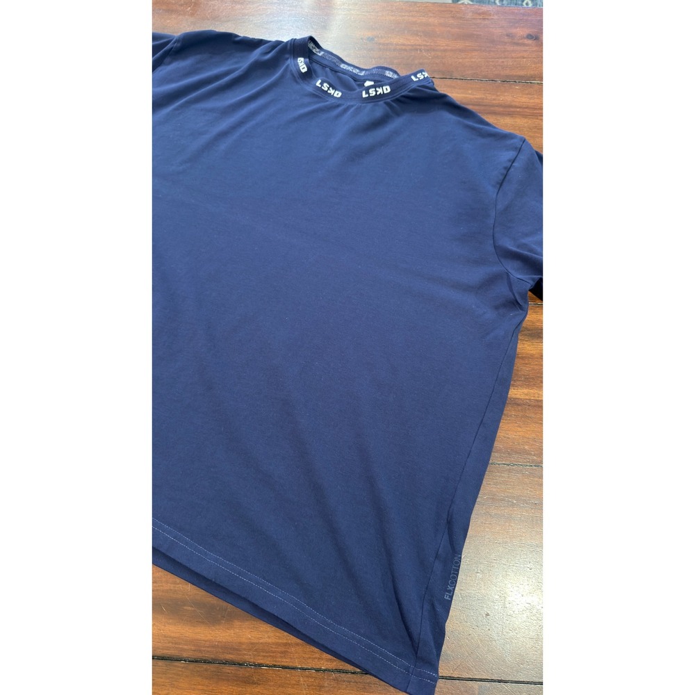 LSKD Go-To FLXCotton Oversized Deviation Tee Womens Size XL Navy Blue FLXCOTTON